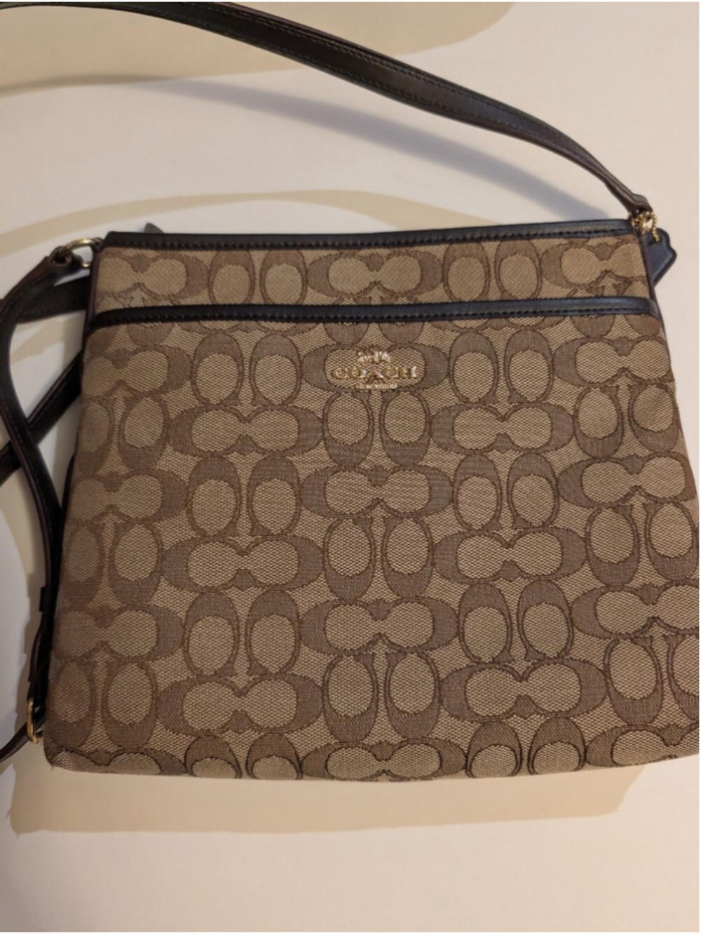 Coach Signature Jacquard File Crossbody Bag in EUC Model Number: F29960